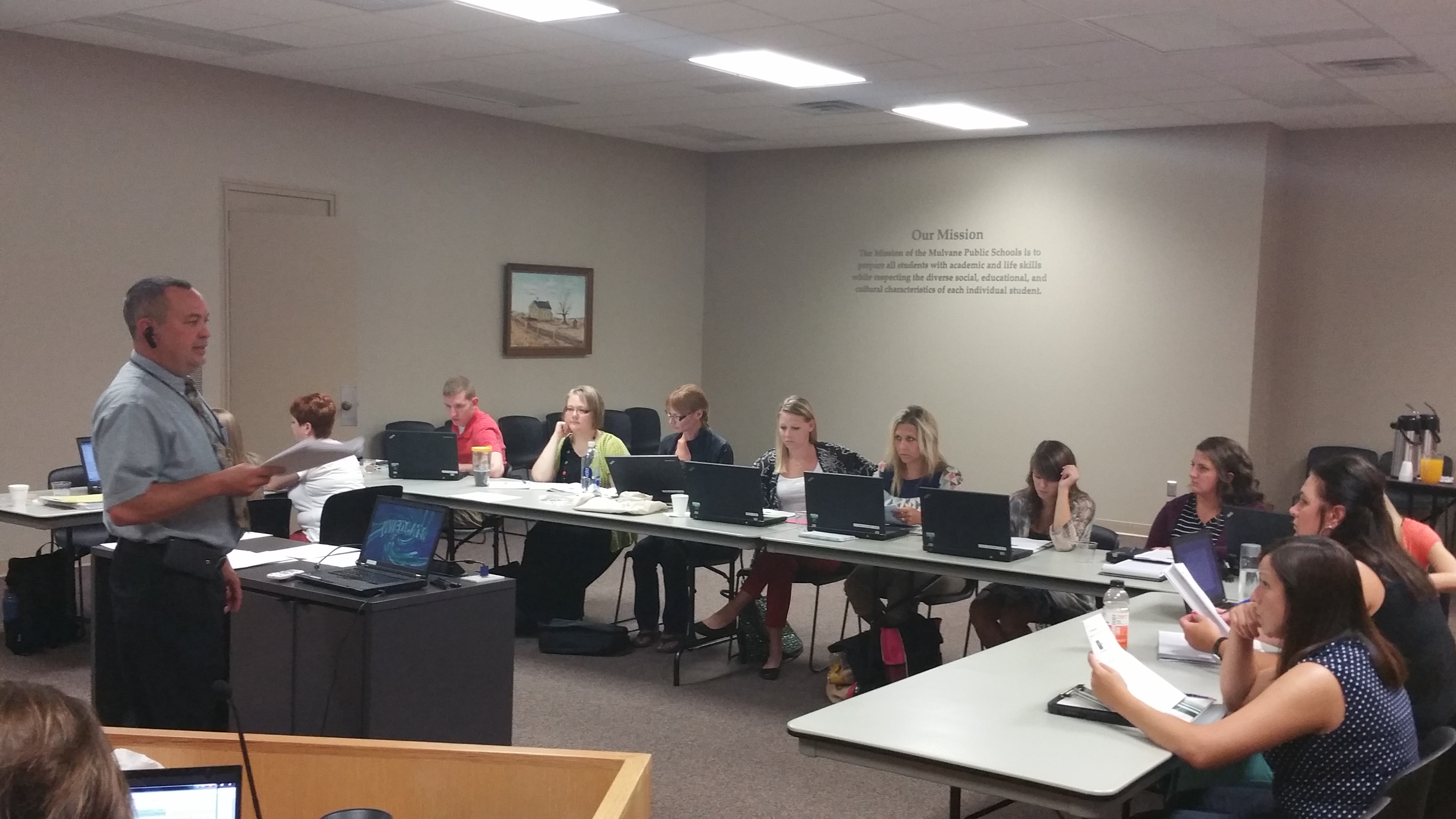 Mulvane School District USD 263 New Teachers Attend Orientation